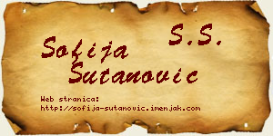 Sofija Šutanović vizit kartica